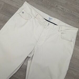 Peter Millar EB66 Golf Pants Khaki 40x32 Gray Lightweight 5 Pocket Performance